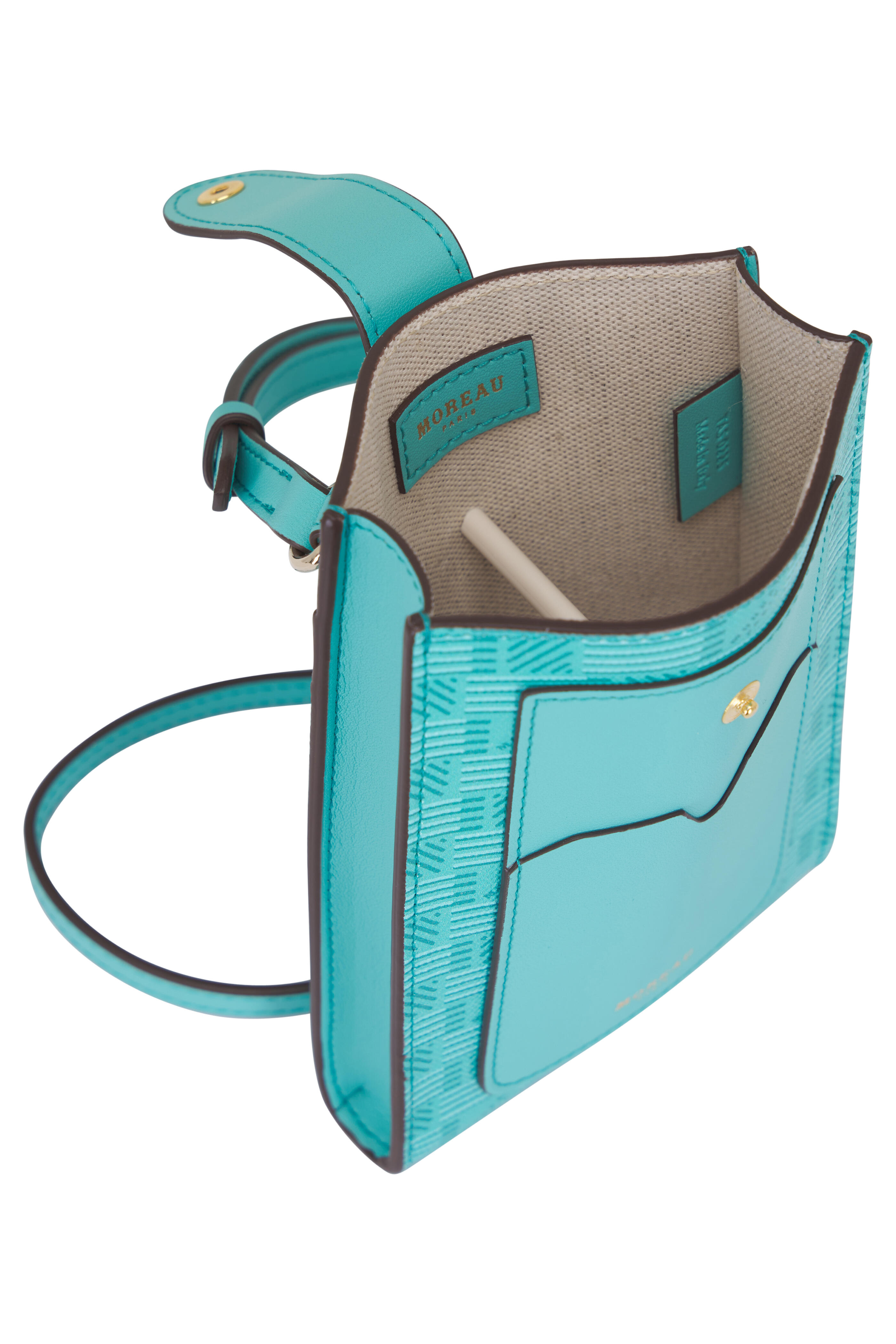 Moreau Paris - Turquoise Vertical Phone Pouch & Card Holder