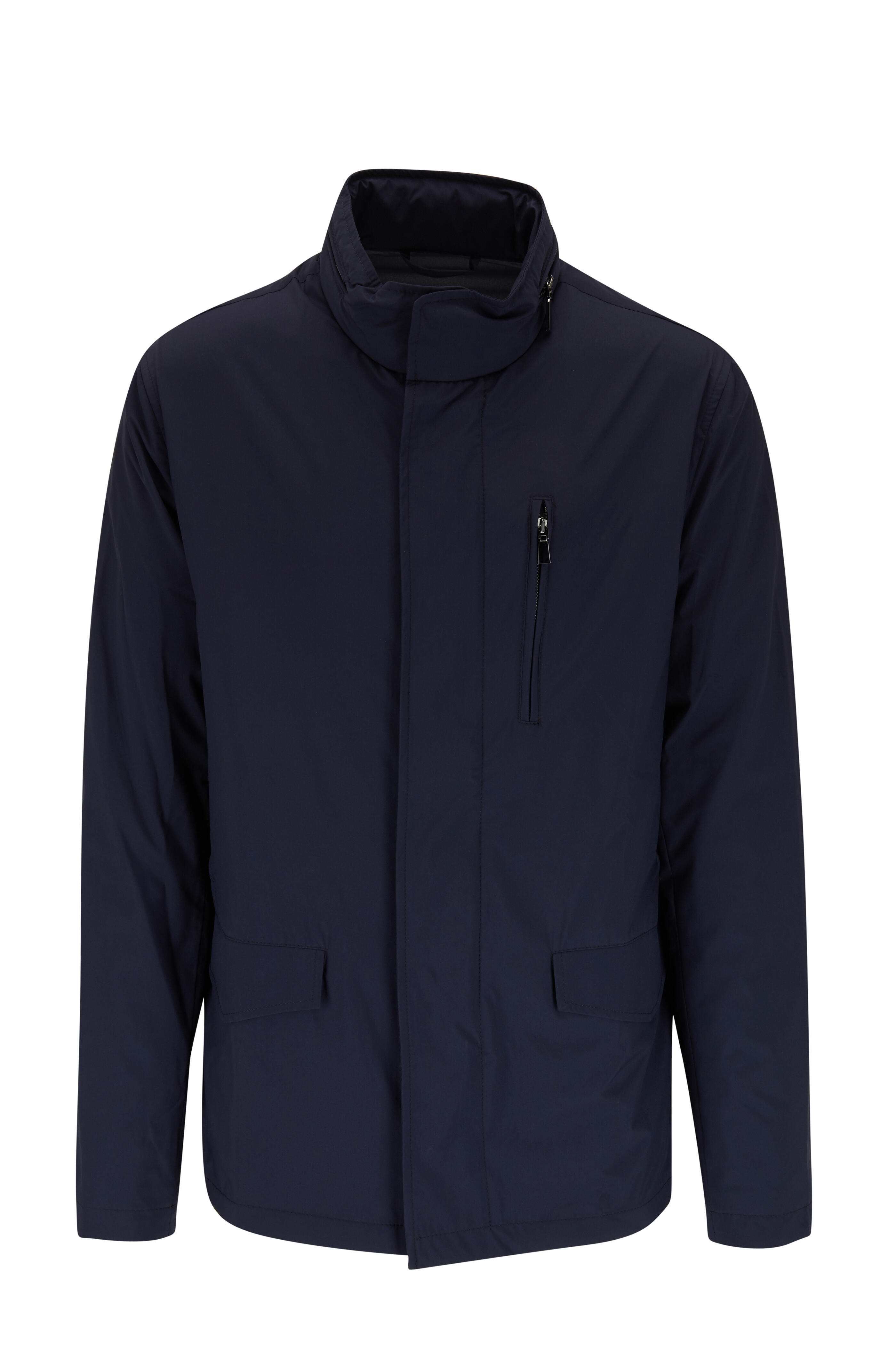 Manto - Navy Packable Hooded Raincoat