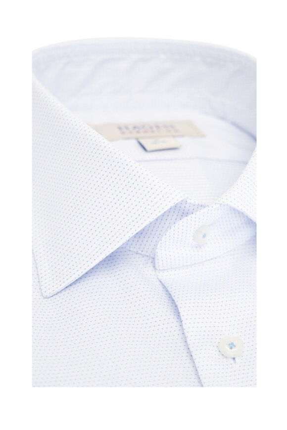 Hagen Shirts - Sky Blue Pin Dot Cotton Dress Shirt