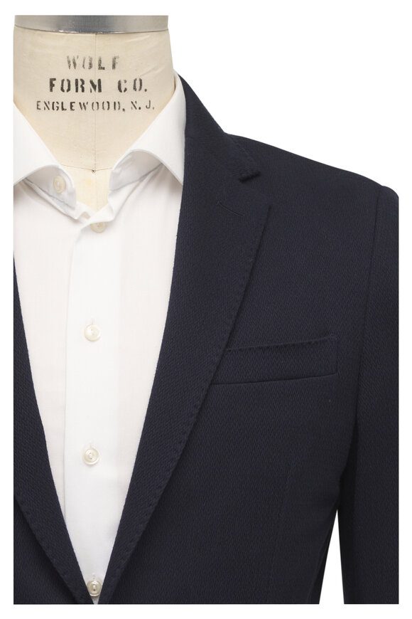 Maurizio Baldassari Navy Blue Travel Blazer