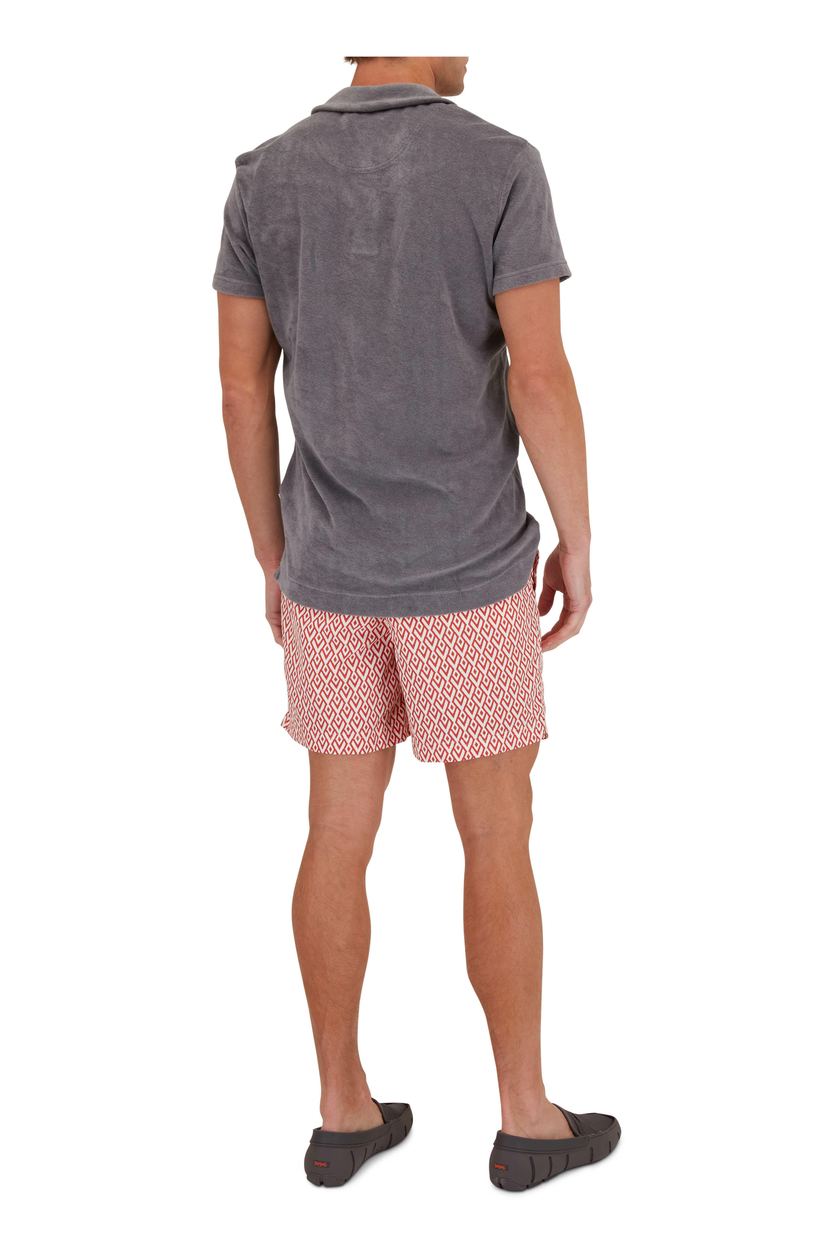 Orlebar Brown - Standard Cano Red & Cloud Swim Trunks