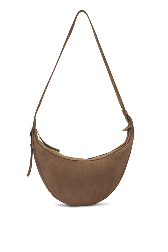 Khaite Small Augustina Mud Suede Crossbody