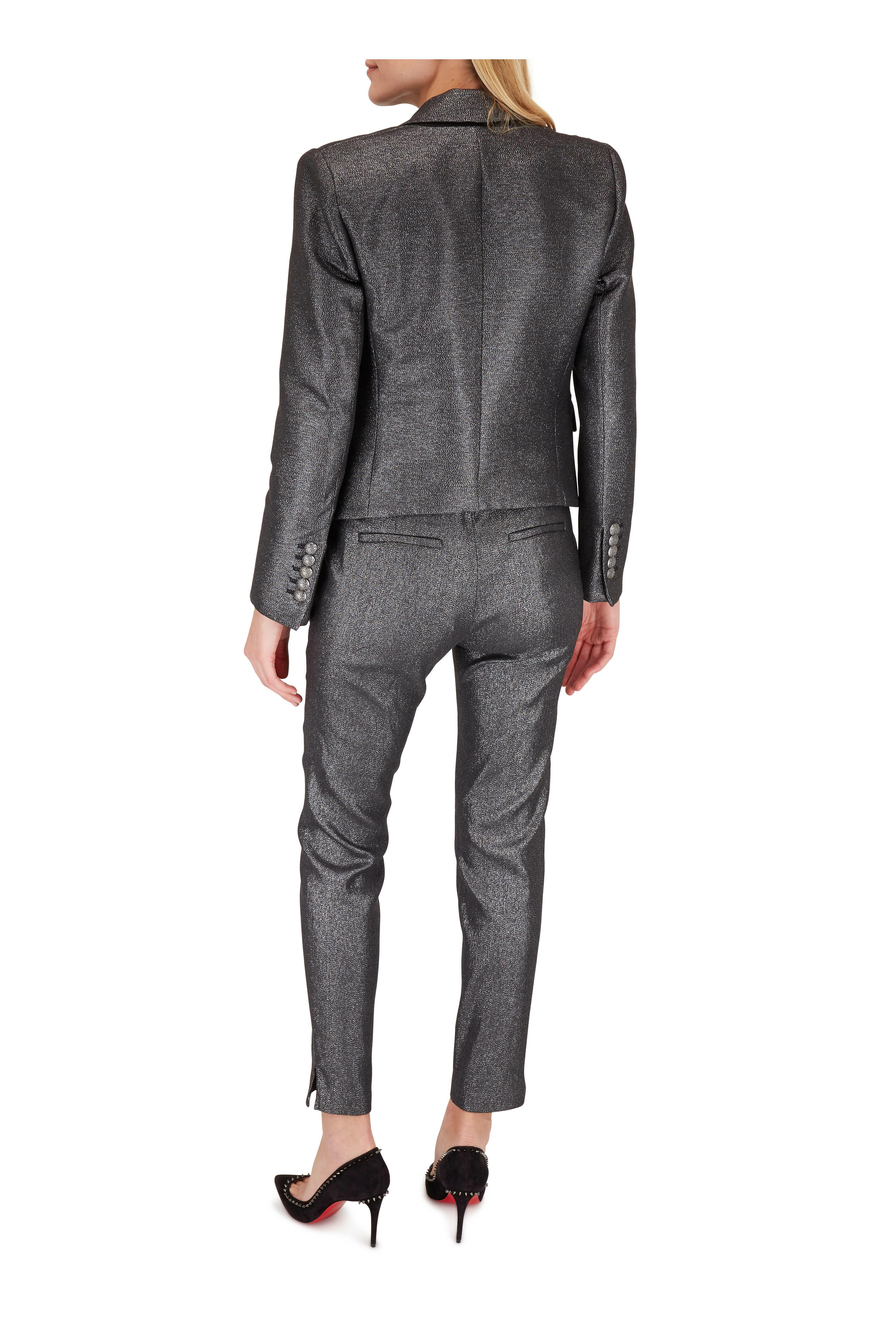 Veronica Beard - Diego Silver Lurex Dickey Jacket