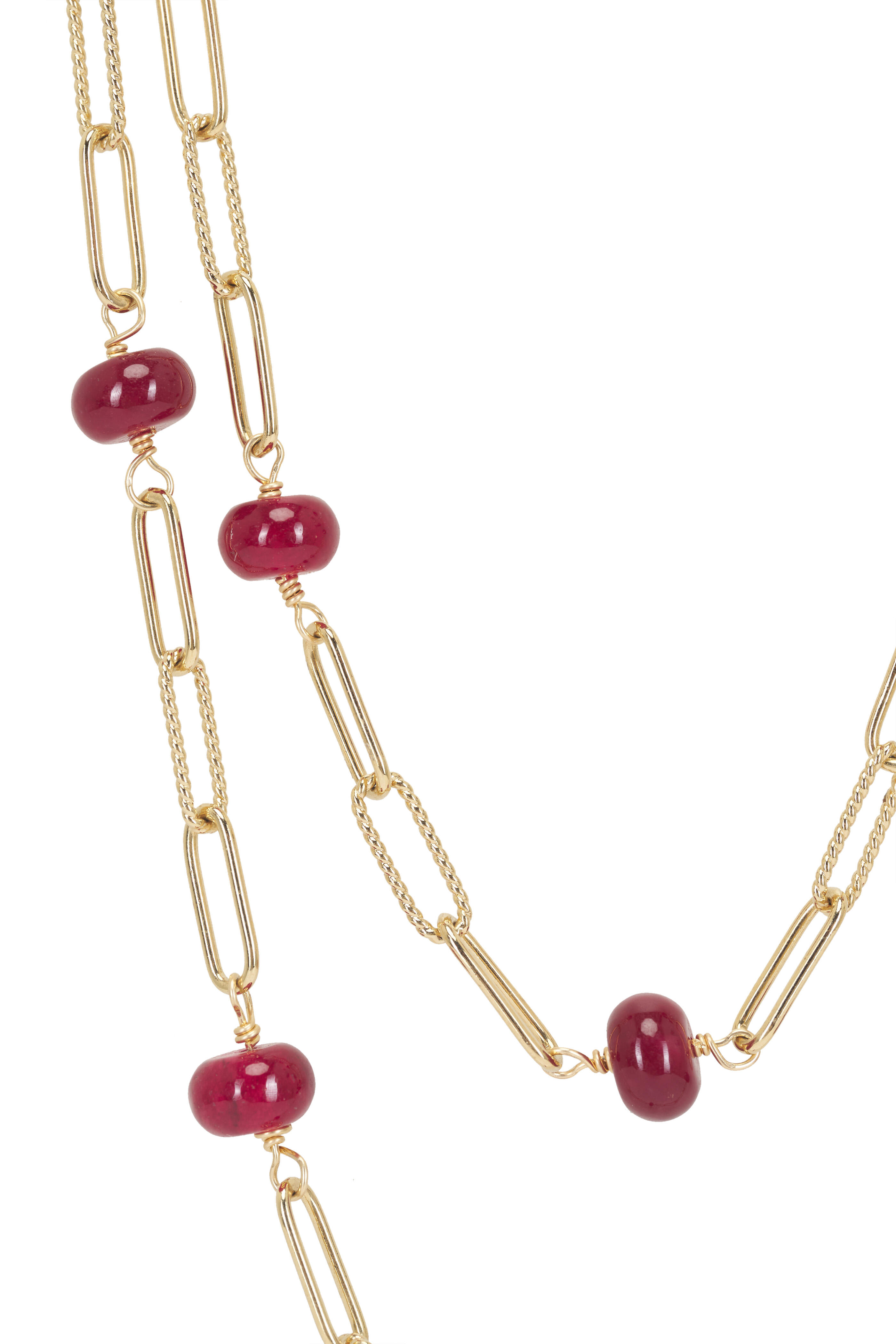 Cristina V. - Safety Pin Maroon Agate Necklace