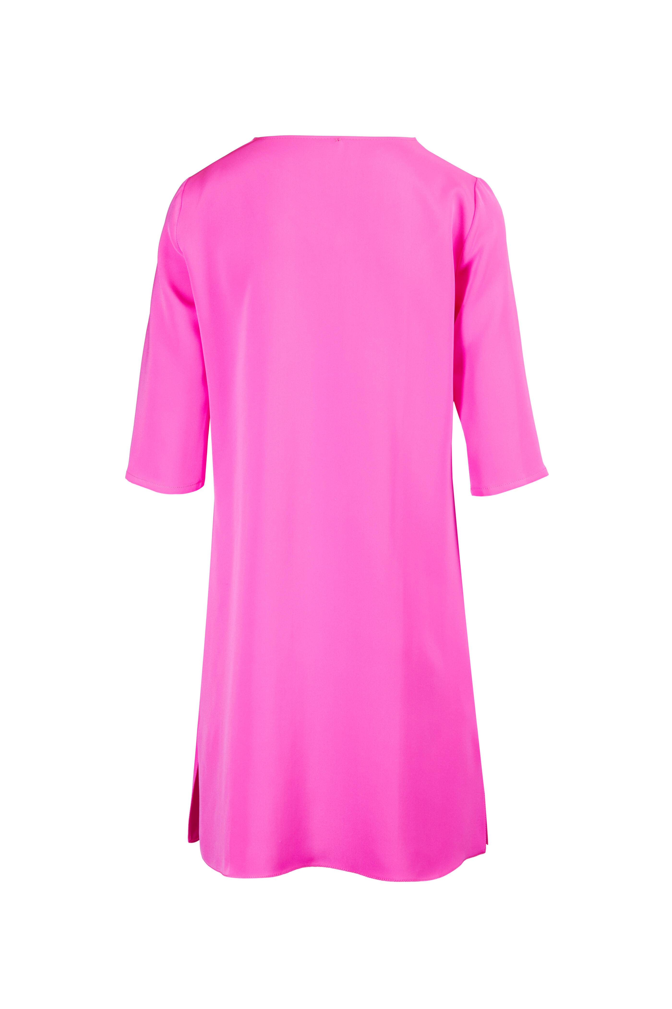Peter Cohen - Oh Hot Pink Silk Dress - view 2