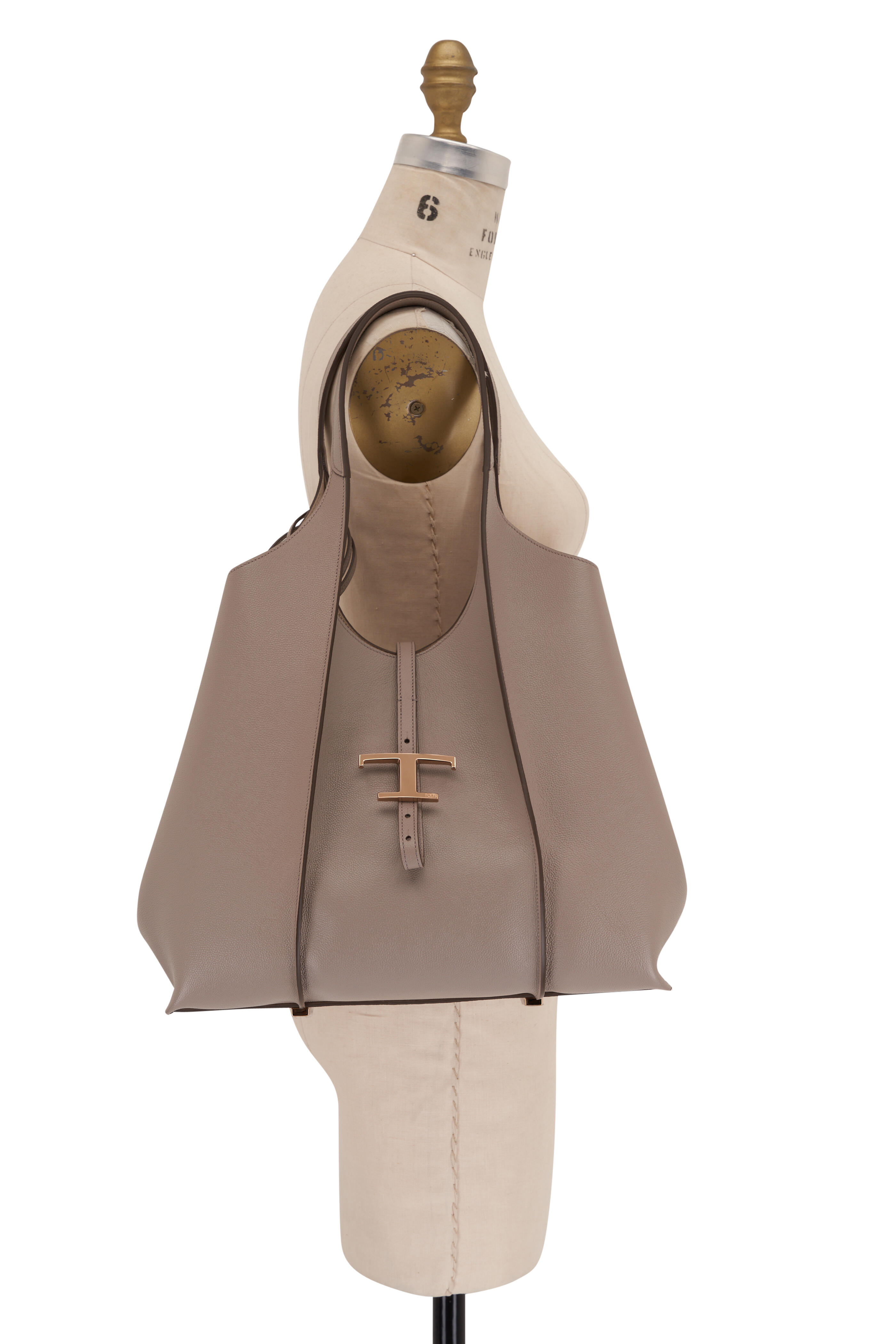 Tod's - Timeless Shopping Bag Gray Leather Tote