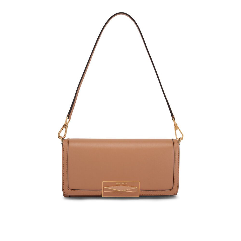 ショルダーバッグ・ポシェット JIMMY CHOO CAMEL SUEDE MEDIUM DIAMOND SHOULDER BAG Diamond Hobo/M | Coffee Suede Shoulder Bag | JIMMY CHOO