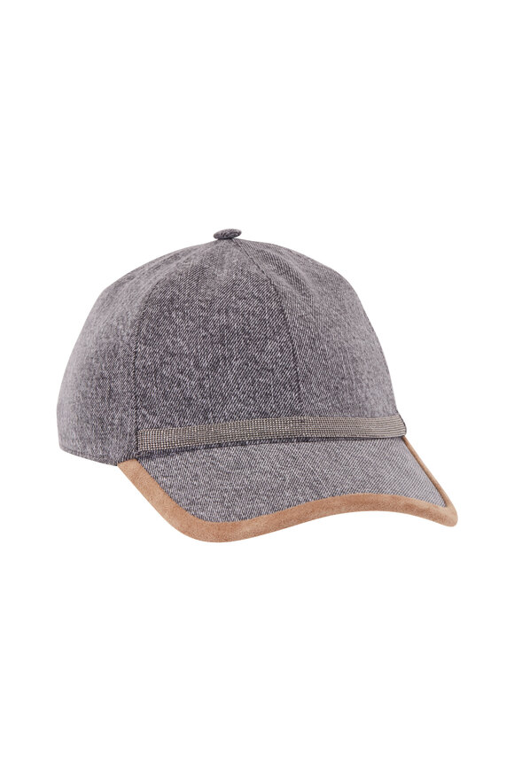 Brunello Cucinelli - Denim & Suede Monili Baseball Cap