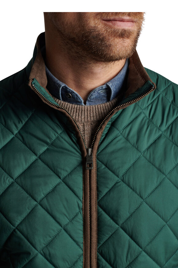 Peter Millar - Essex Balsam Green Quilted Travel Vest