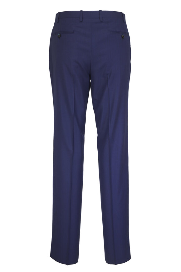 Kiton Solid Navy Blue Wool Suit - view 5