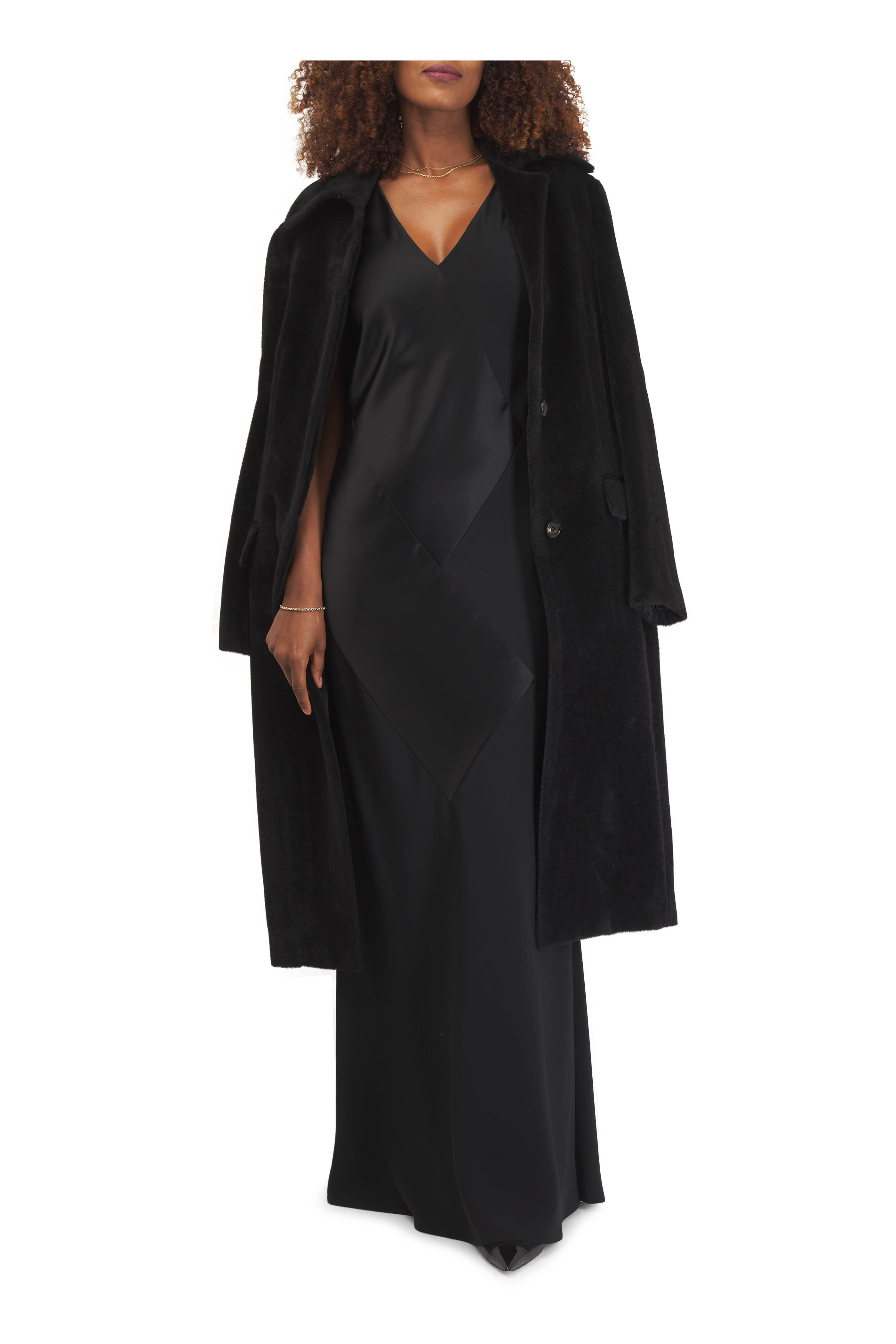 Kiton - Black Alpaca & Wool Long Coat