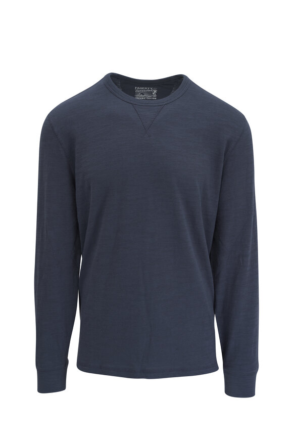 Faherty Brand - Blue Nights Slub Crewneck T-Shirt 