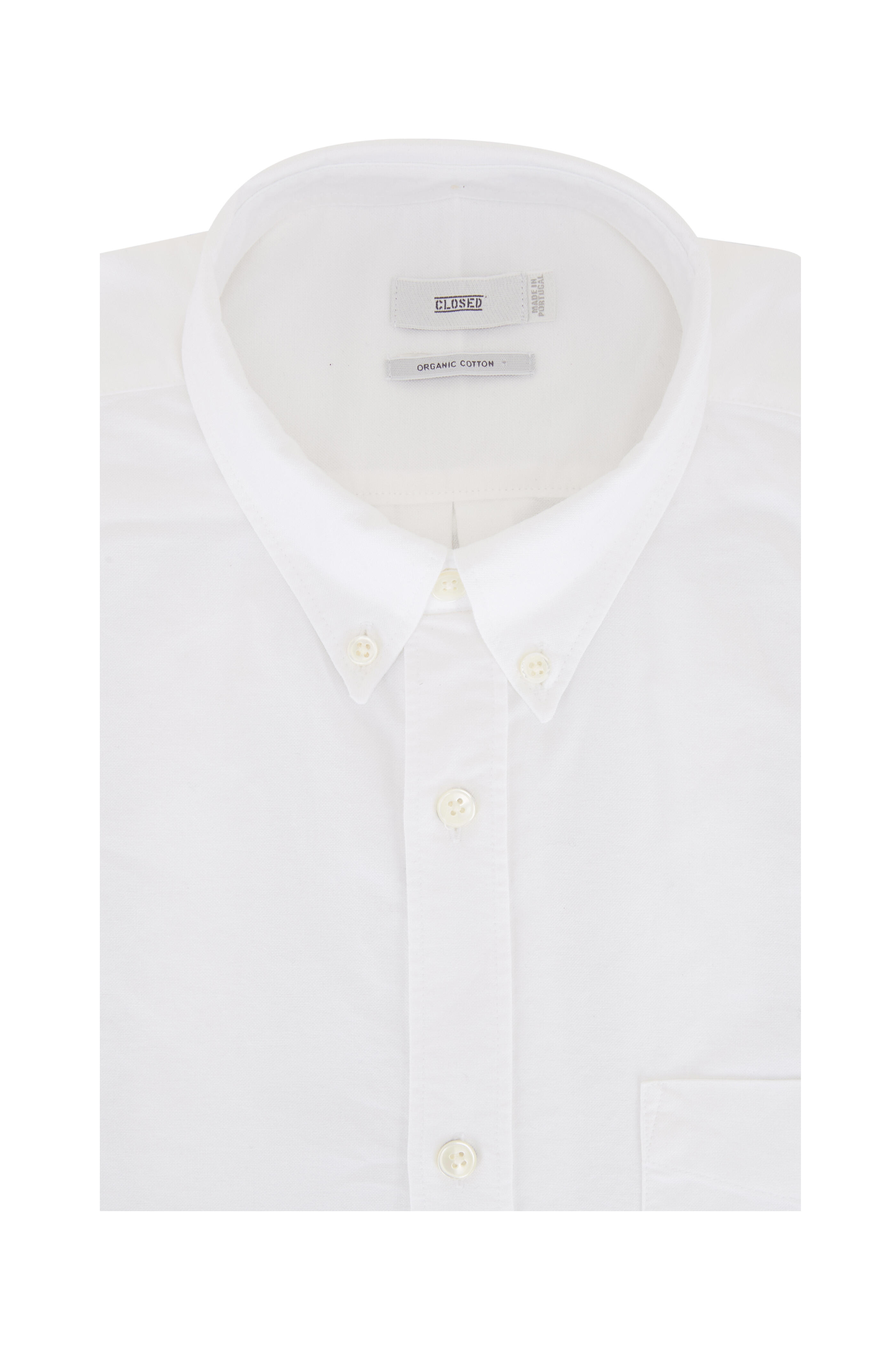 Closed - Solid White Sport Shirt