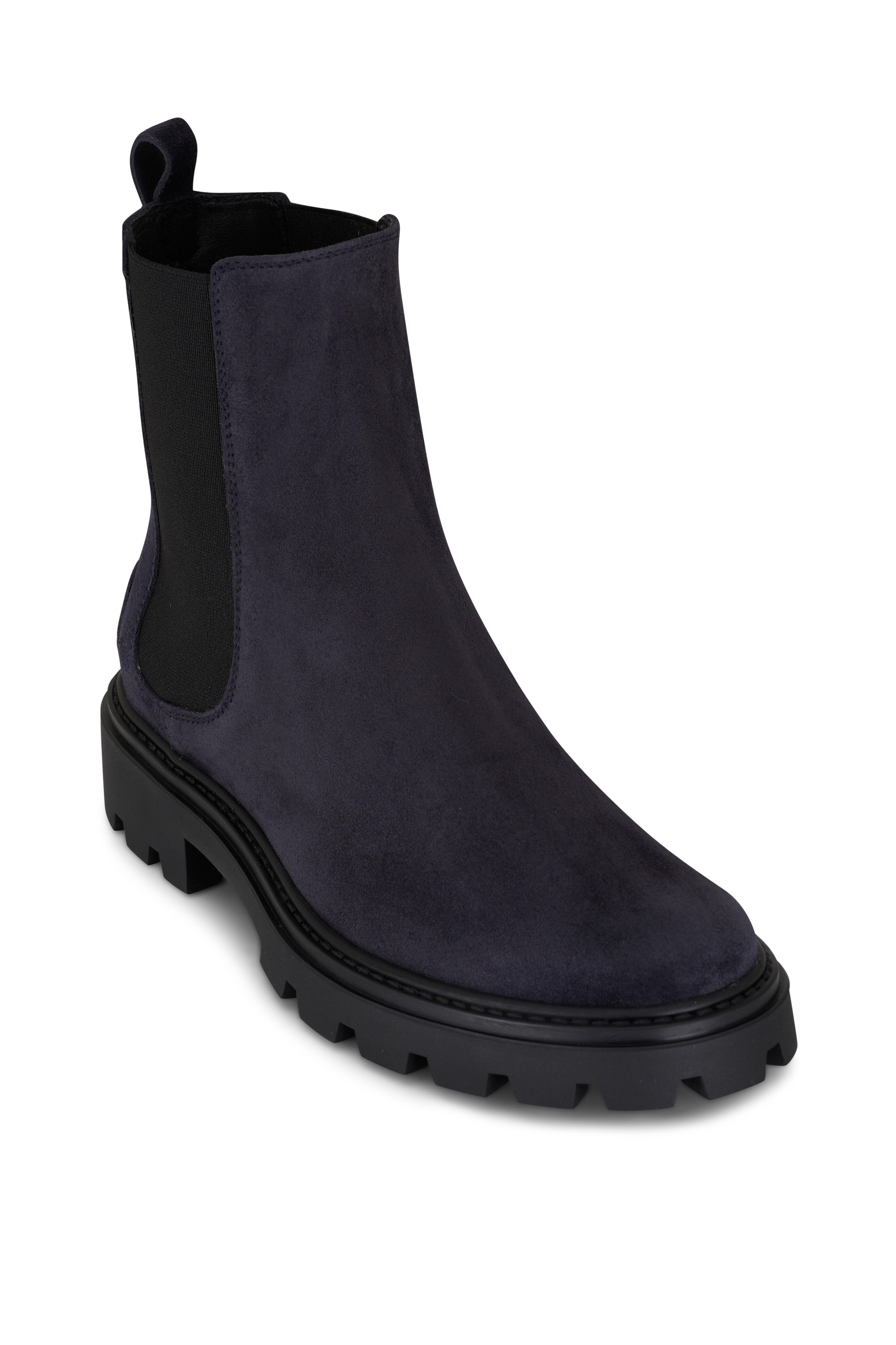 Tod's Women's Dark Galaxy Suede Lug Sole Chelsea Boot | 6 M by Mitchell Stores