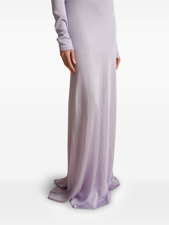 Khaite - Valera Lavender Knit Maxi Dress 