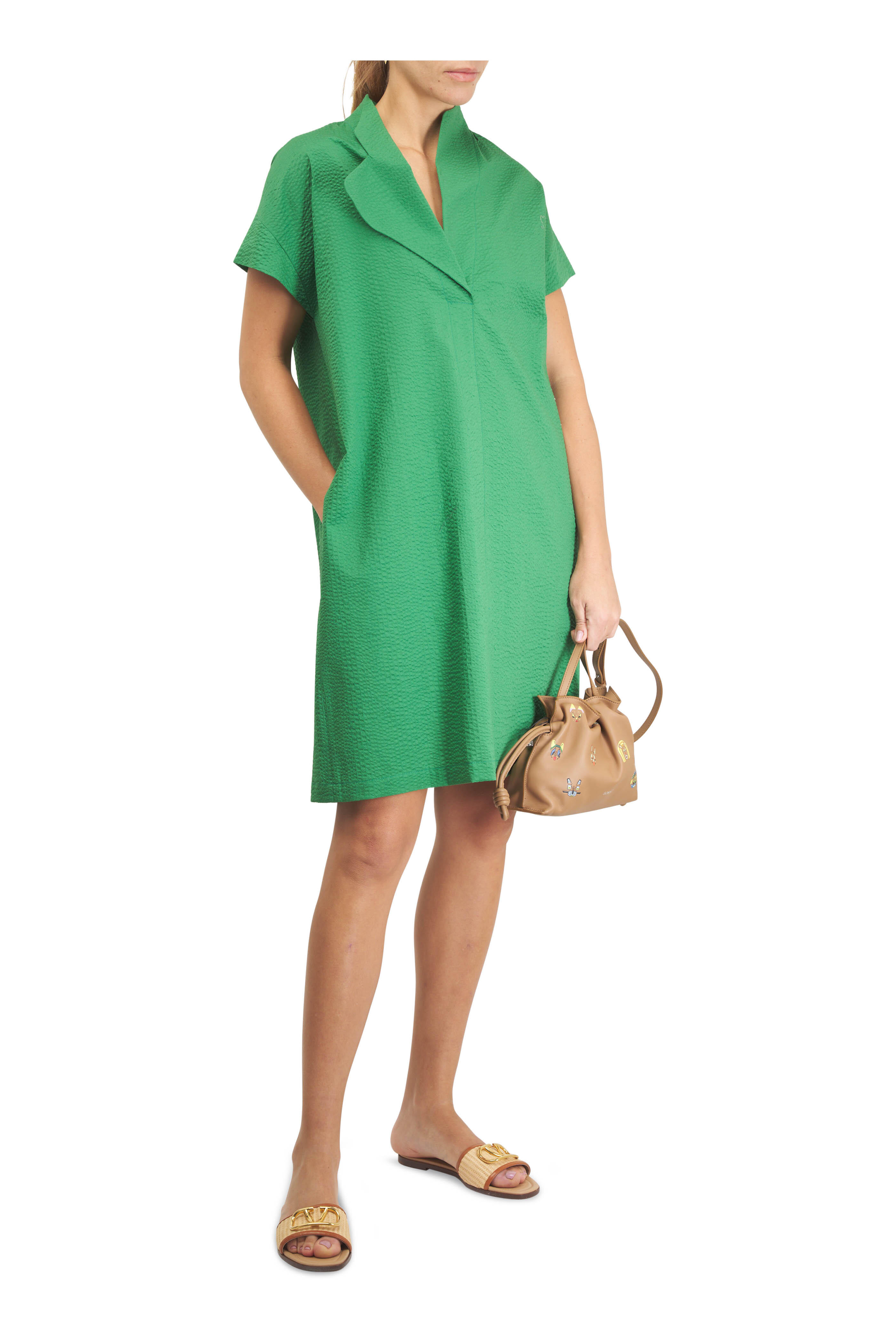 Loewe - Mini Flamenco Cats Mocha Leather Clutch