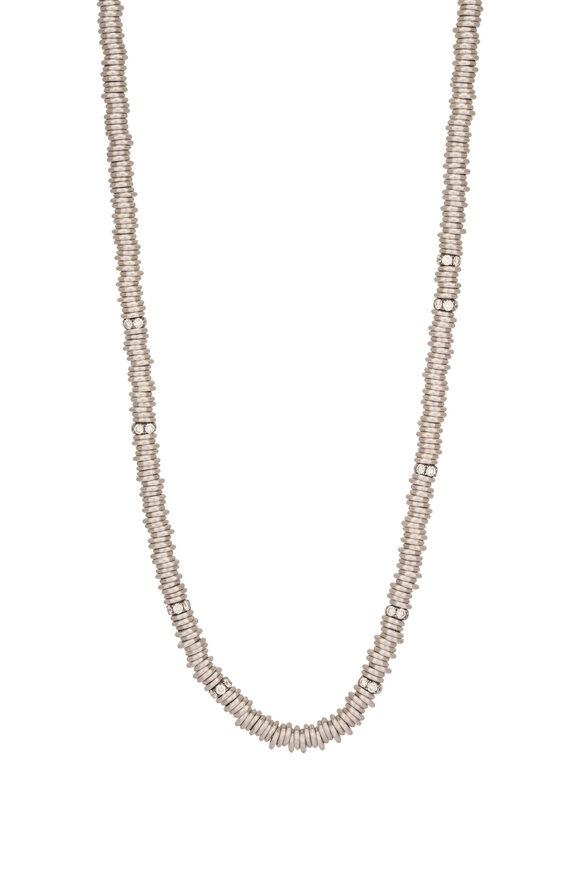 Sutra 18k White Gold Diamond Necklace - view 1