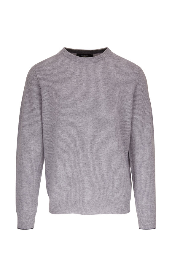 Kinross - Sterling Rib Tipped Cashmere Crewneck 