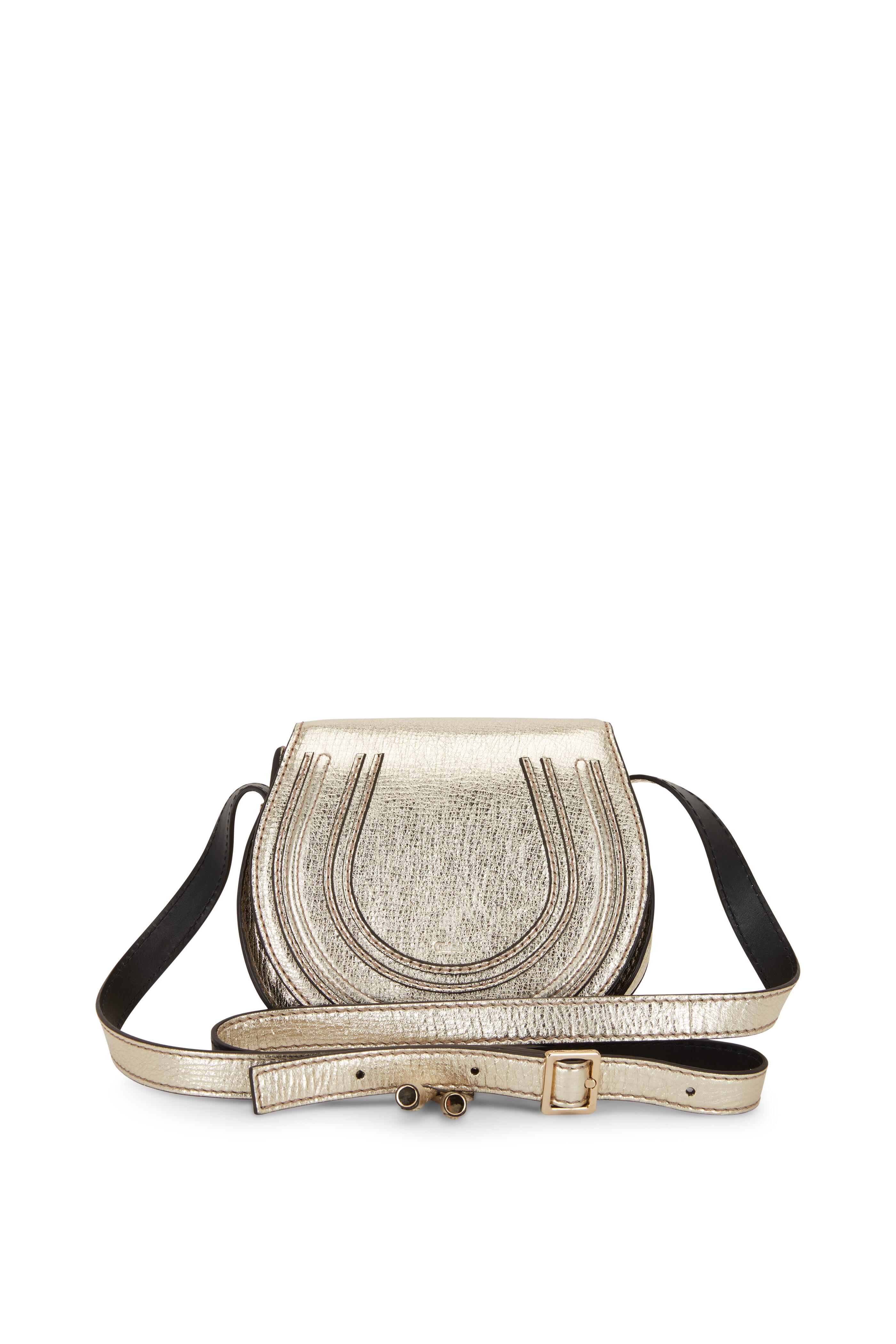 Chloé - Marcie Metallic Gold Leather Mini Crossbody