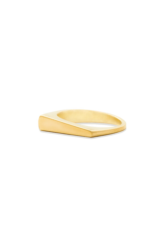 Campbell + Charlotte - Edge Tapered Gold Stack Ring