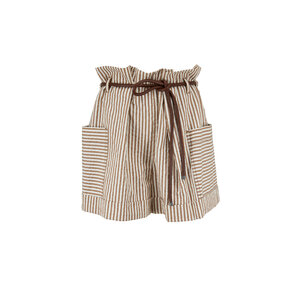 ショートパンツ BRUNELLO CUCINELLI Women Shorts  Burmudas ML145P8833C2910 B Pleated cotton shorts in white - Brunello Cucinelli | Mytheresa
