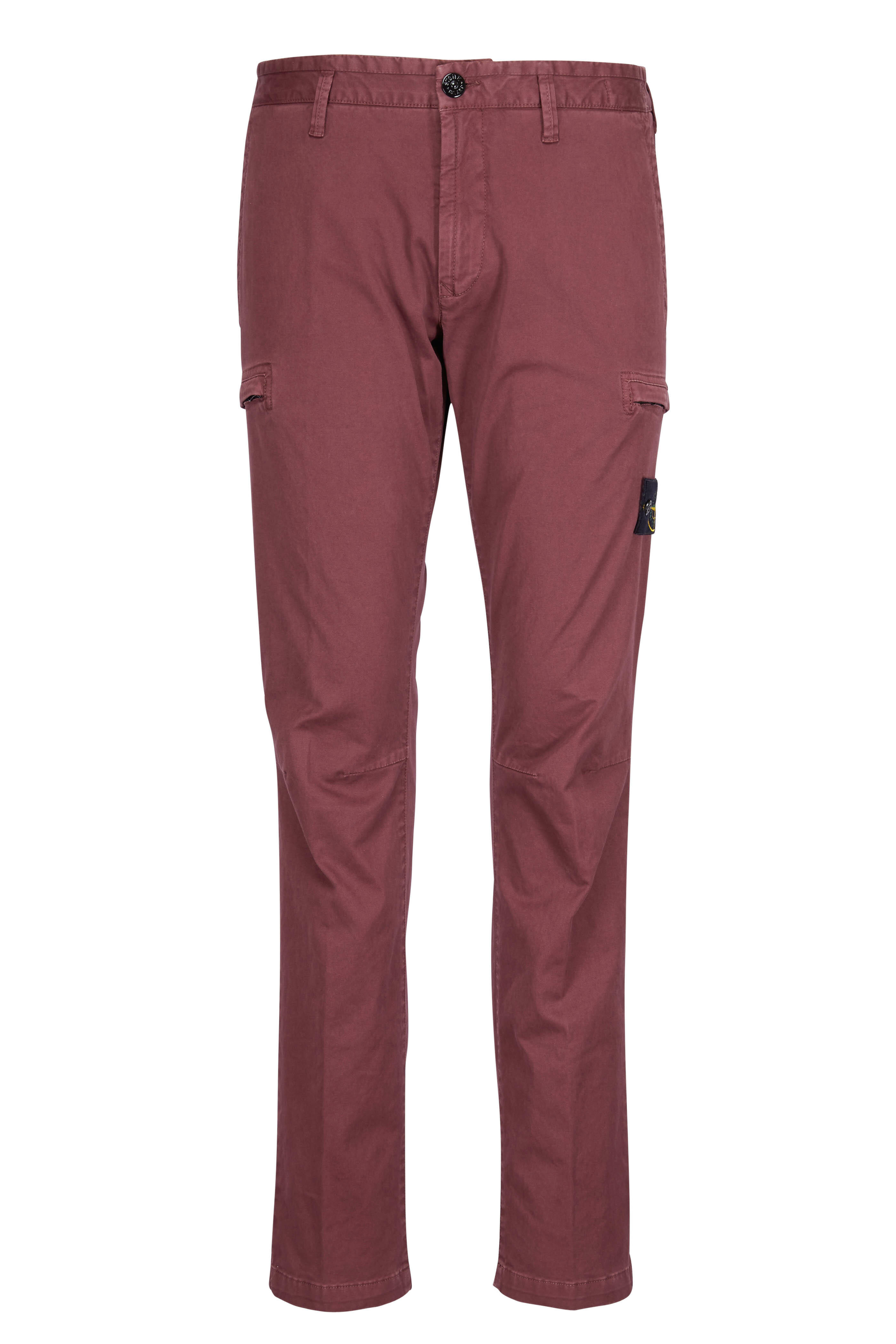 Stone Island - Burgundy Slim Cargo Pant