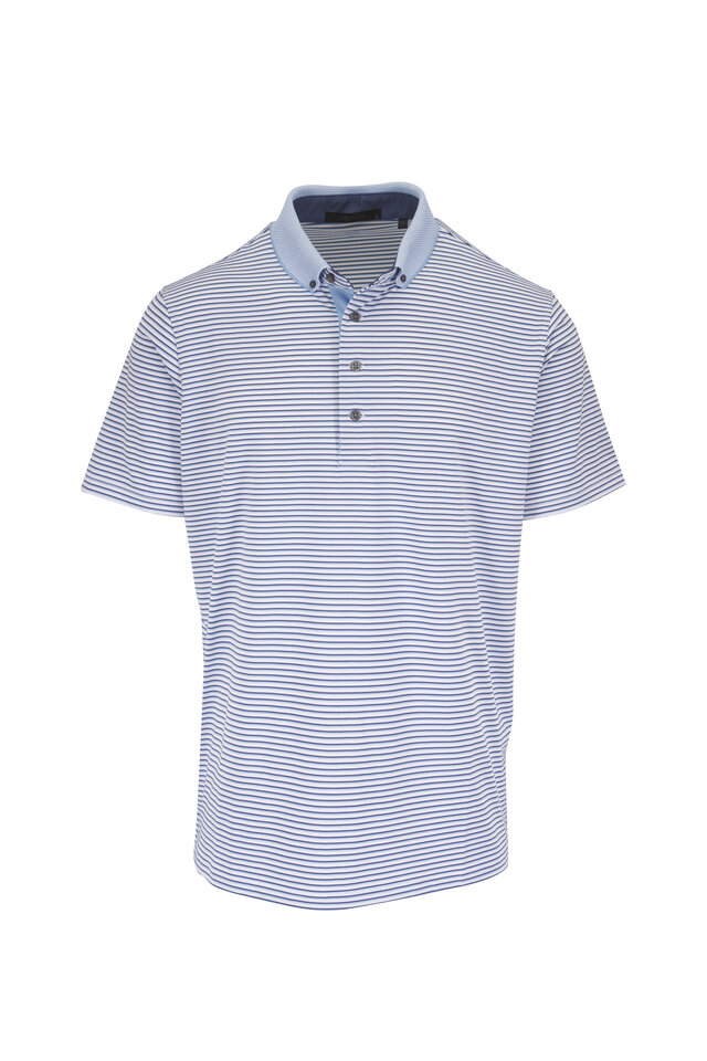 Greyson - Ponderous Wolf White & Blue Polo | Mitchell Stores