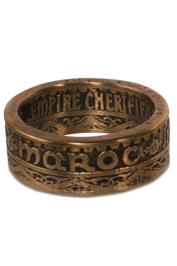 Spivey Yellow Gold Moroccan Coin Ring - view 3