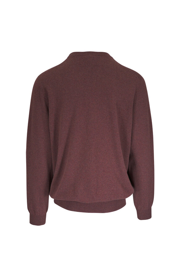 Loro Piana Classic Solid Brown Baby Cashmere Crewneck Sweater - view 2