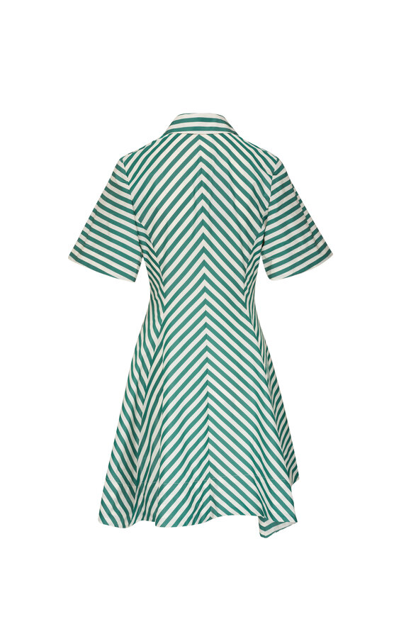 Lela Rose - Forest Striped Flare Hem Shirtdress