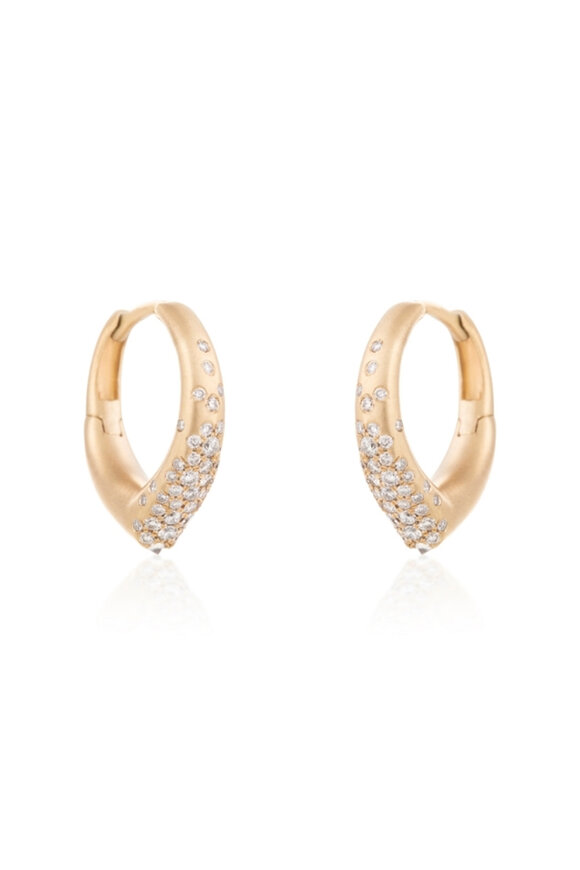 Nada Ghazal 18k Yellow Gold Arch Power Mini Hoops - view 1
