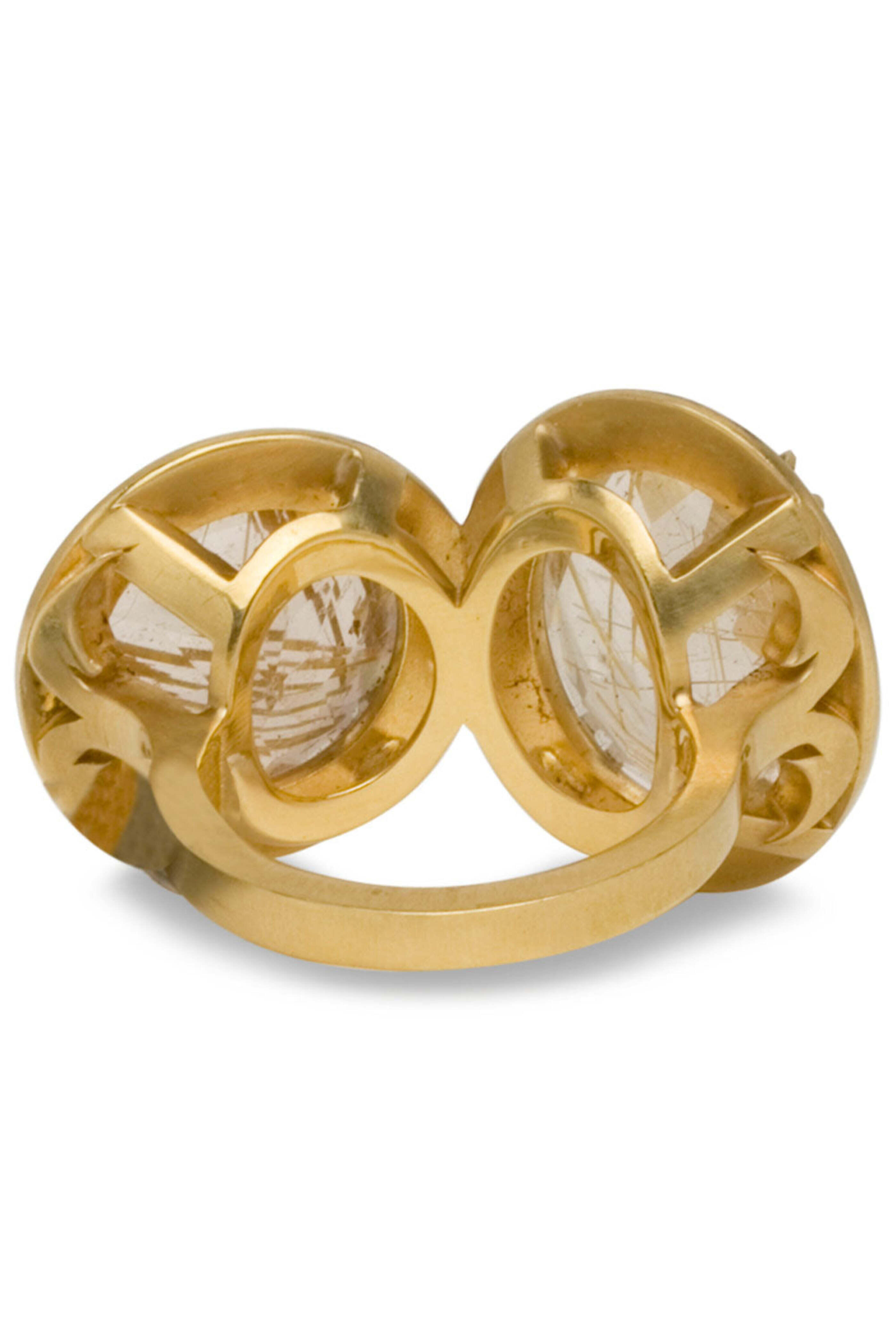 Sylva & Cie - Fancy Yellow Diamond & Rutilated Quartz Ring