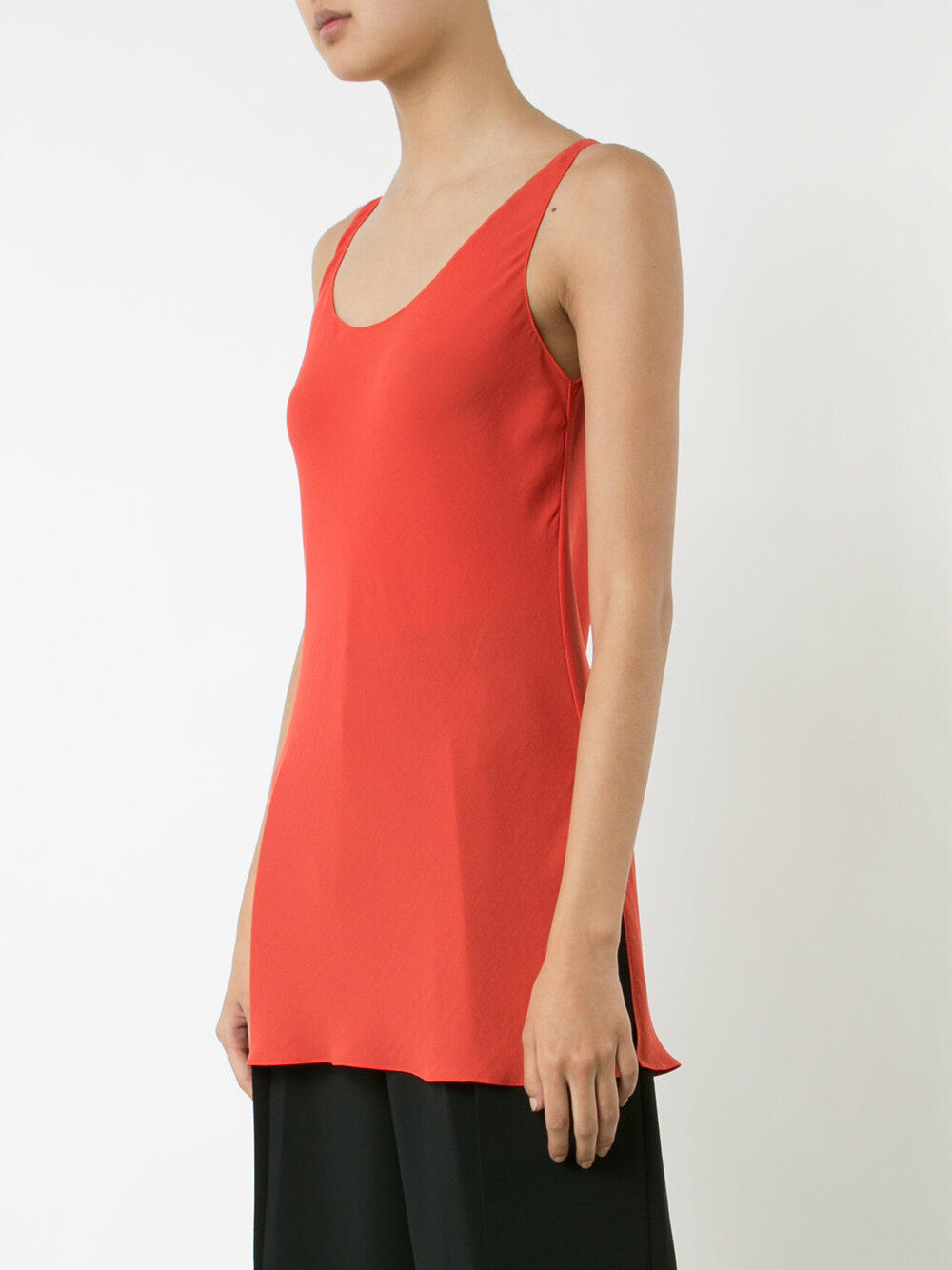 Peter Cohen - Coral Scoop Neck Long Tank