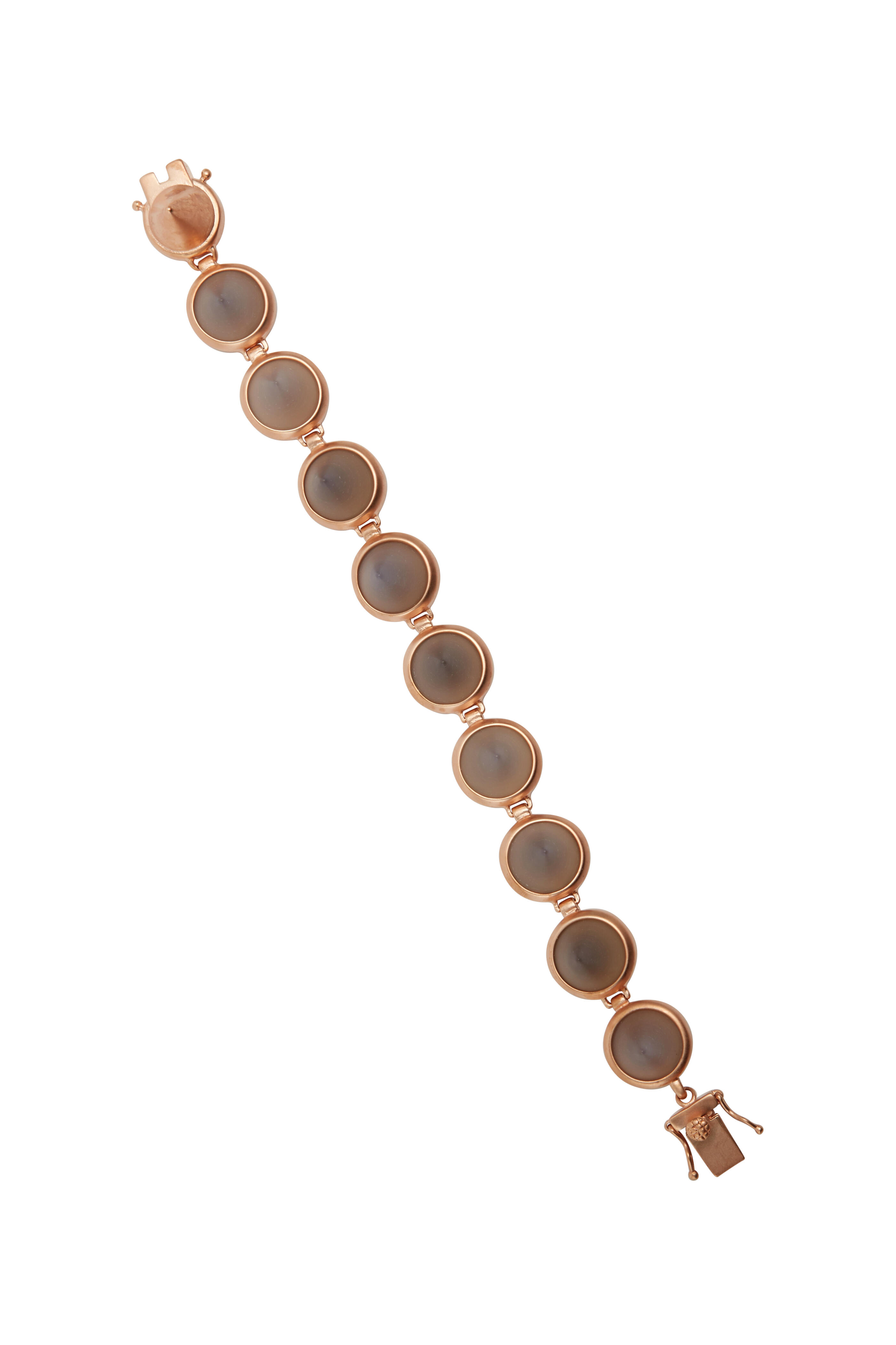 Eddie Borgo - Rose Gold Plate Gray Agate Cone Bracelet