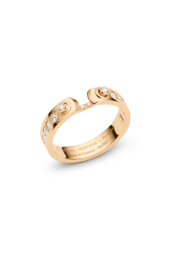 Nouvel Heritage Yellow Gold Diamond Tuxedo Mood Ring