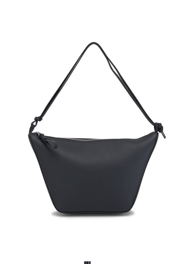 Loewe Mini Hammock Black Leather Hobo Bag 