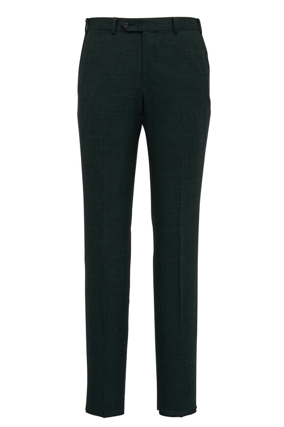 Atelier Munro - Dark Green Wool Blend Stretch Suit