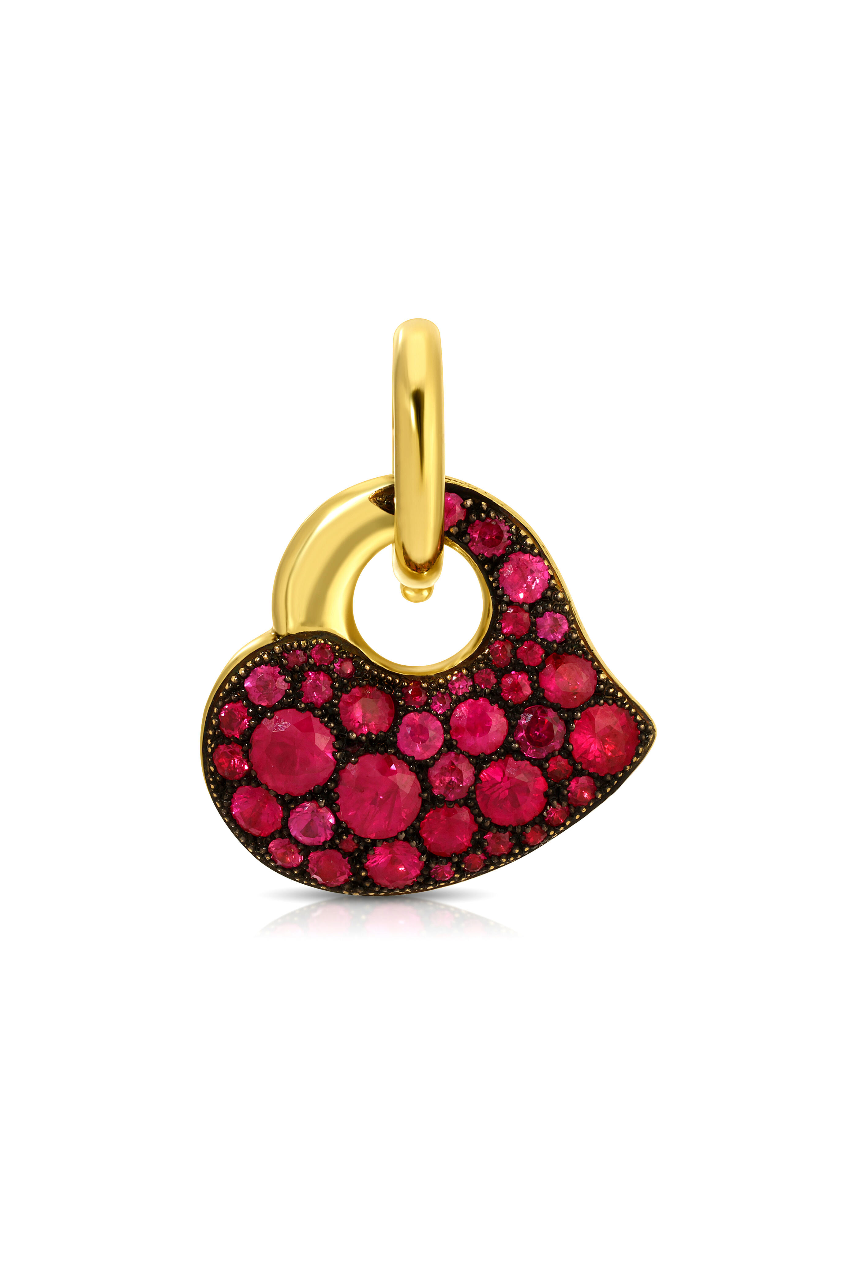 Circa 1700 - 18k Yellow Gold Ruby Fill Your Heart Pendant
