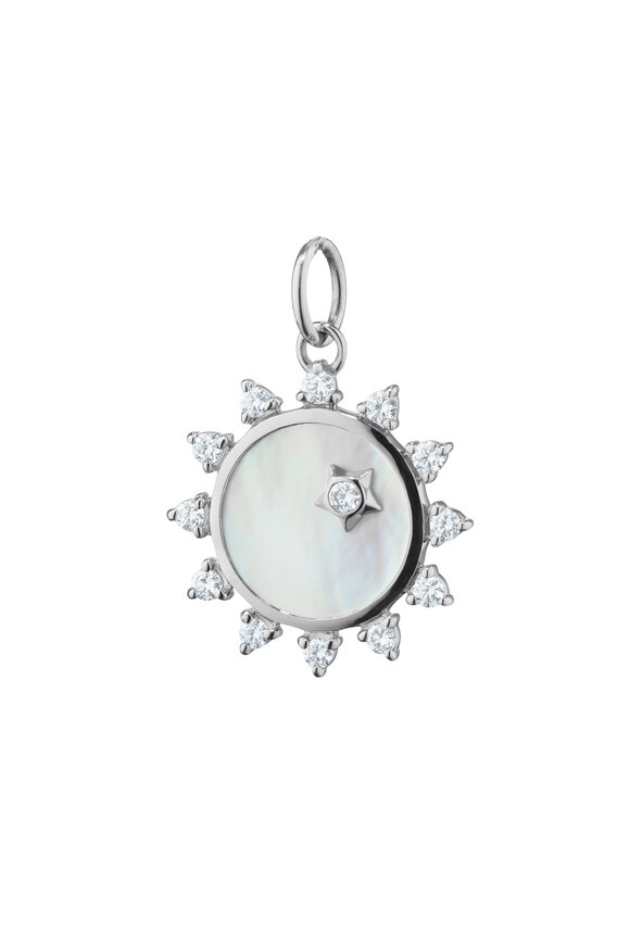 Monica Rich Kosann "Happiness" Mother of Pearl Sun Pendant 