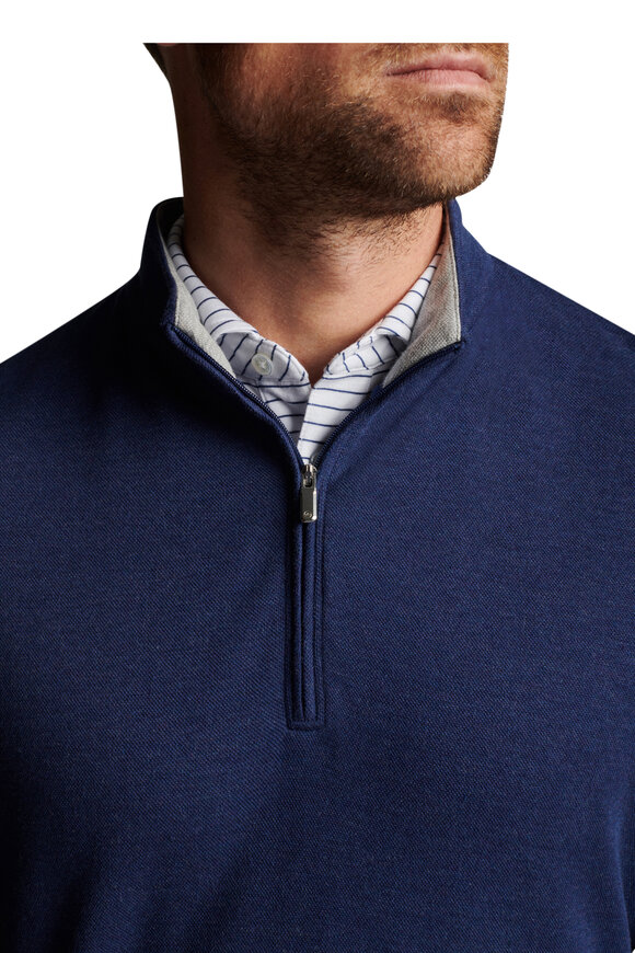 Peter Millar - Crown Cottage Navy Blue Quarter Zip Pullover