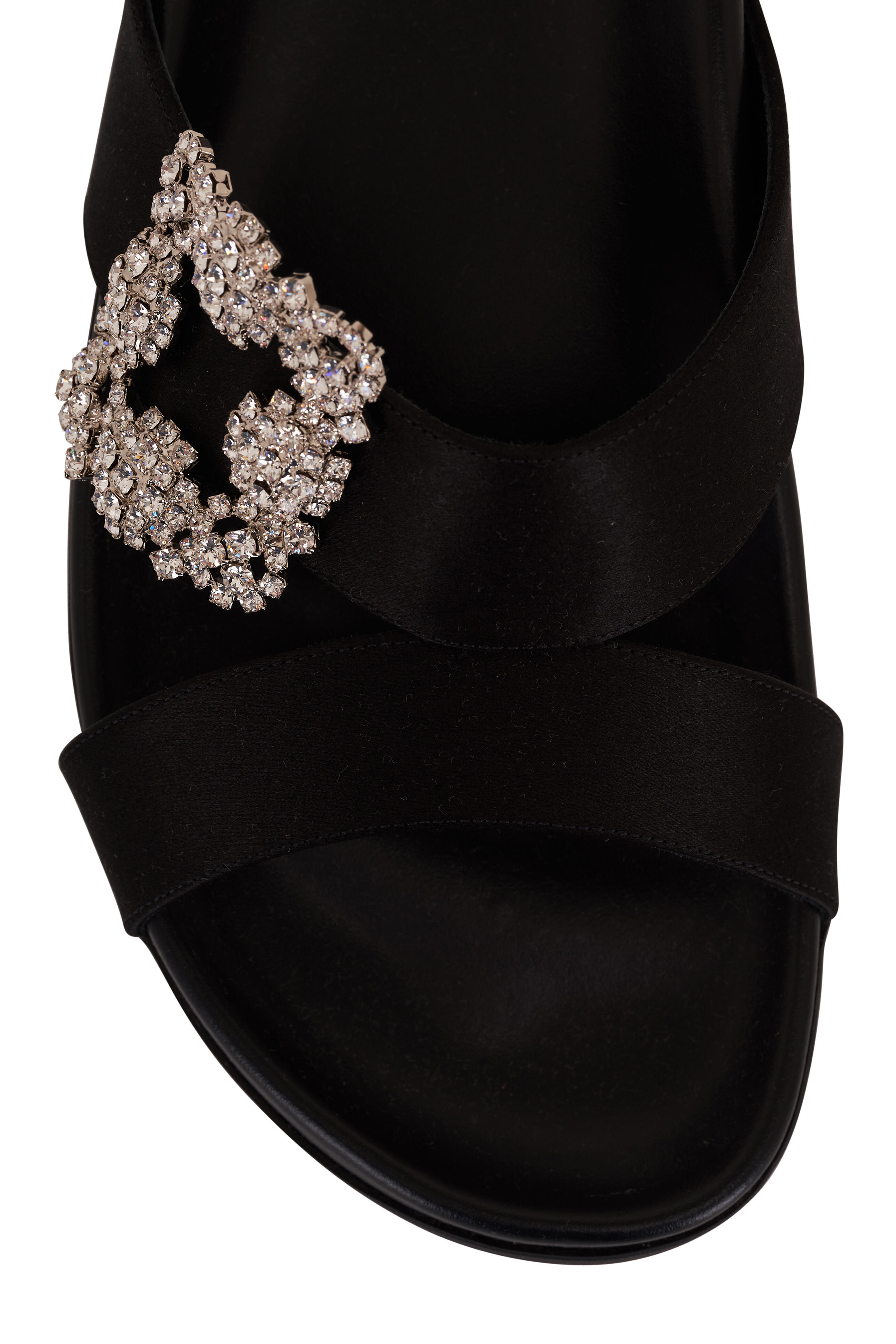 関税送料無料【Manolo Blahnik】Chilanghi Sandals Manolo Blahnik - Chilanghi Black Jewel Buckle Slide