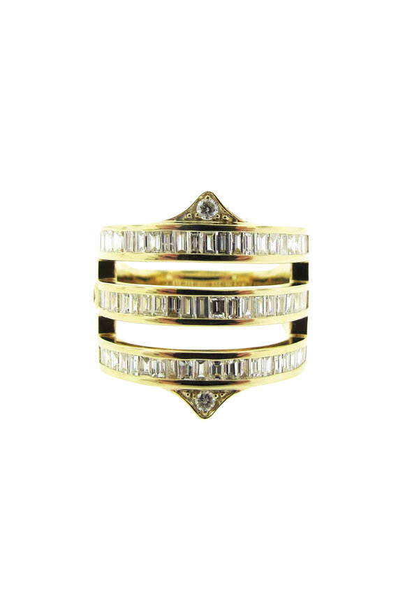 Loree Rodkin Triple Baguette Band Ring