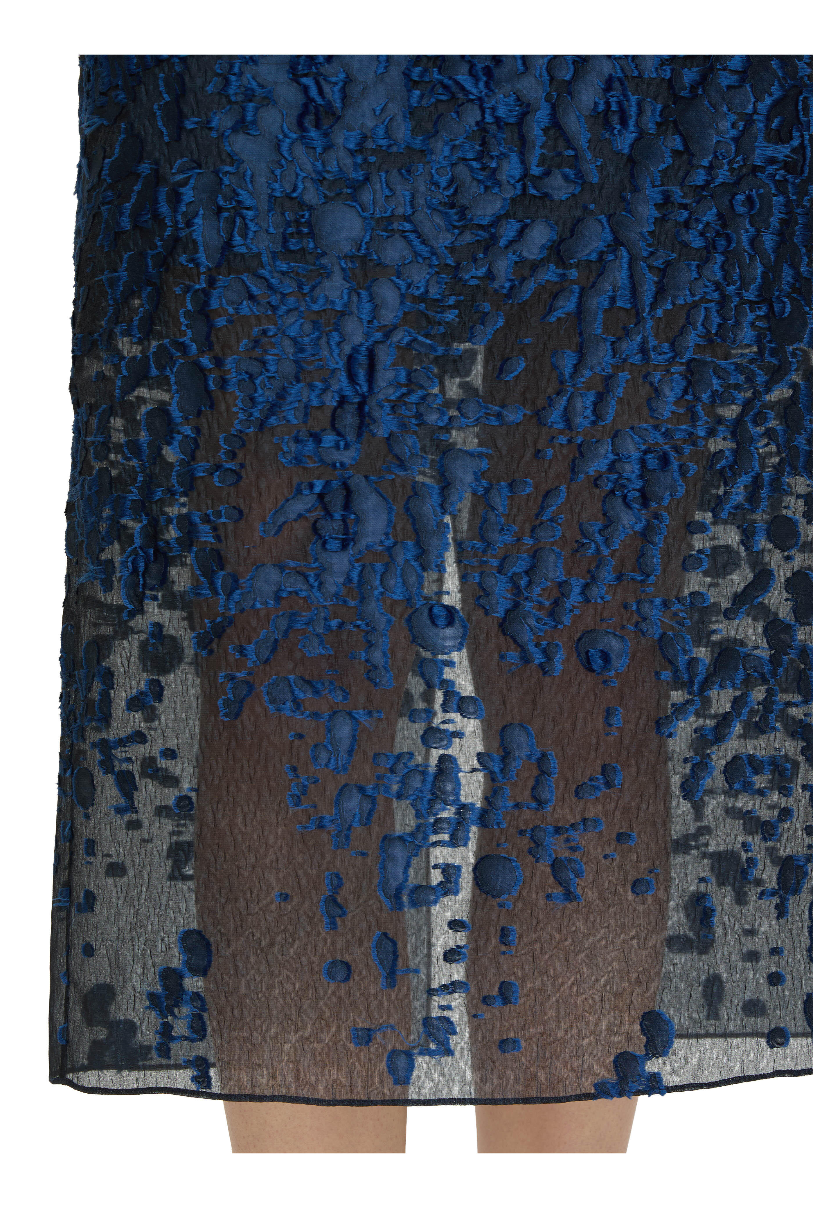 Lafayette 148 New York - Lido Blue Speckled Glaze Dégradé Fil Coupé Skirt