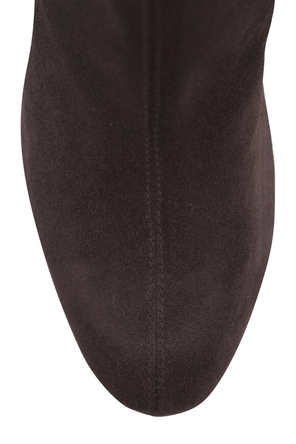 AGL Olga Dark Brown Suede Bootie, 50mm - view 4