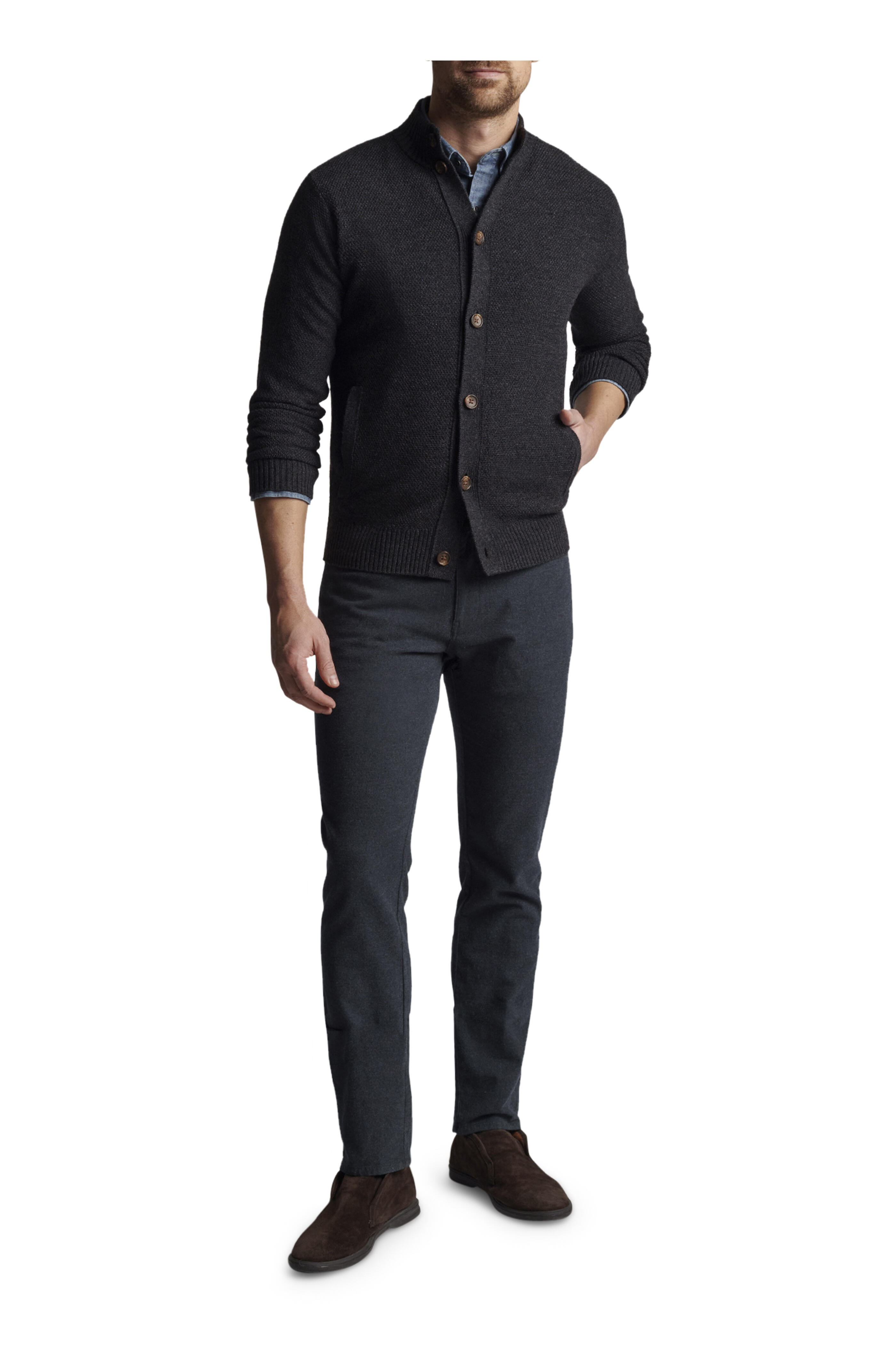 Peter Millar - Richard Iron Wool Cardigan