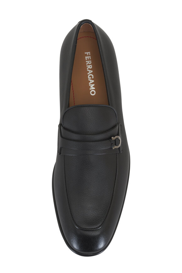 Ferragamo - Desio Black Leather Loafers