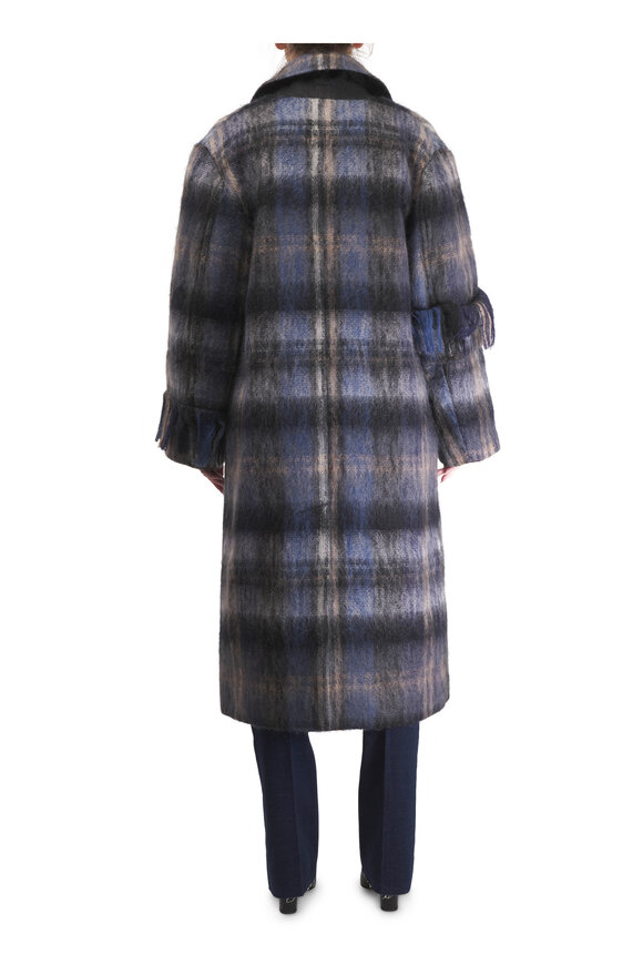 Loewe Blue Plaid Coat - view 3