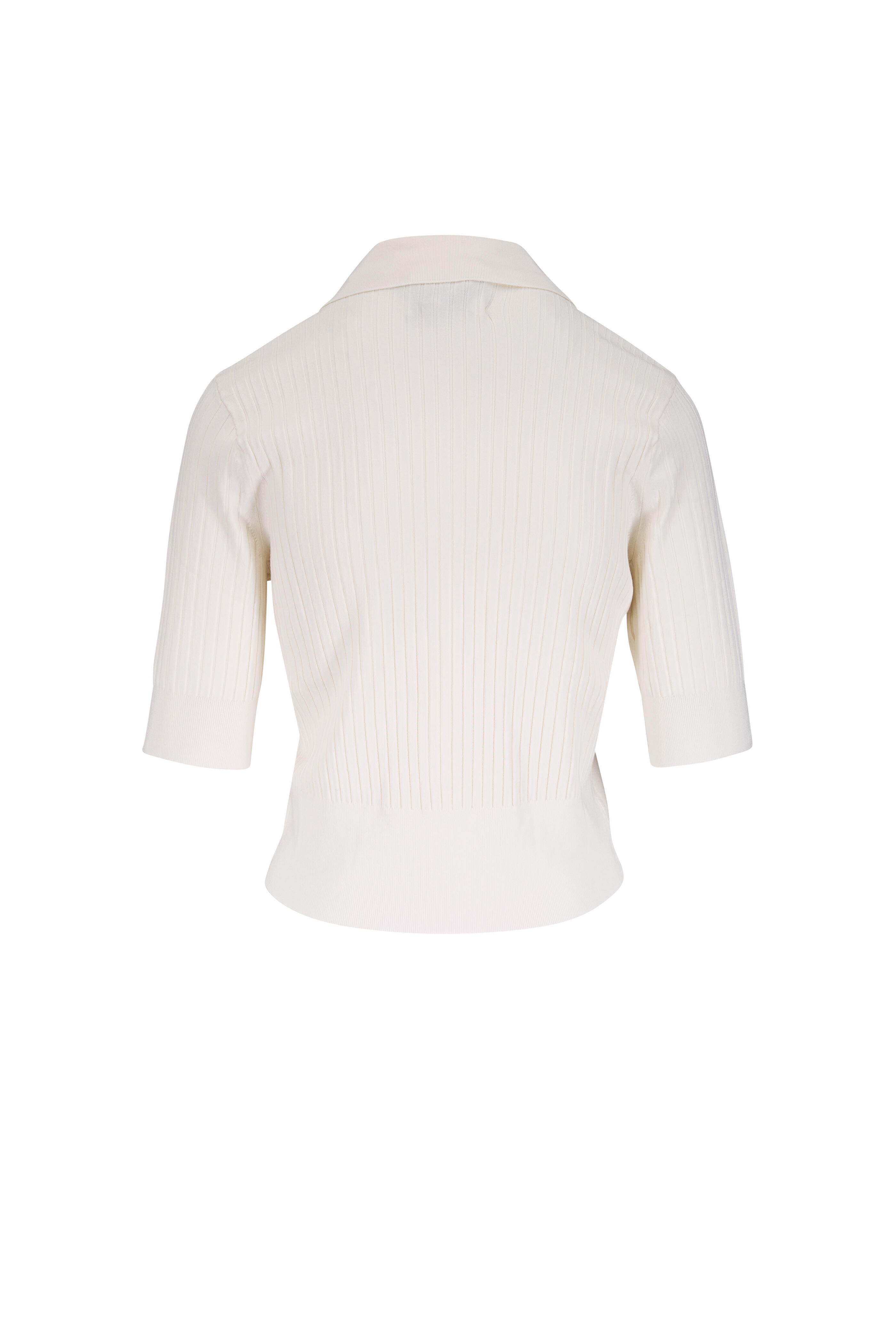 TWP - Ivory Knit Polo - view 3