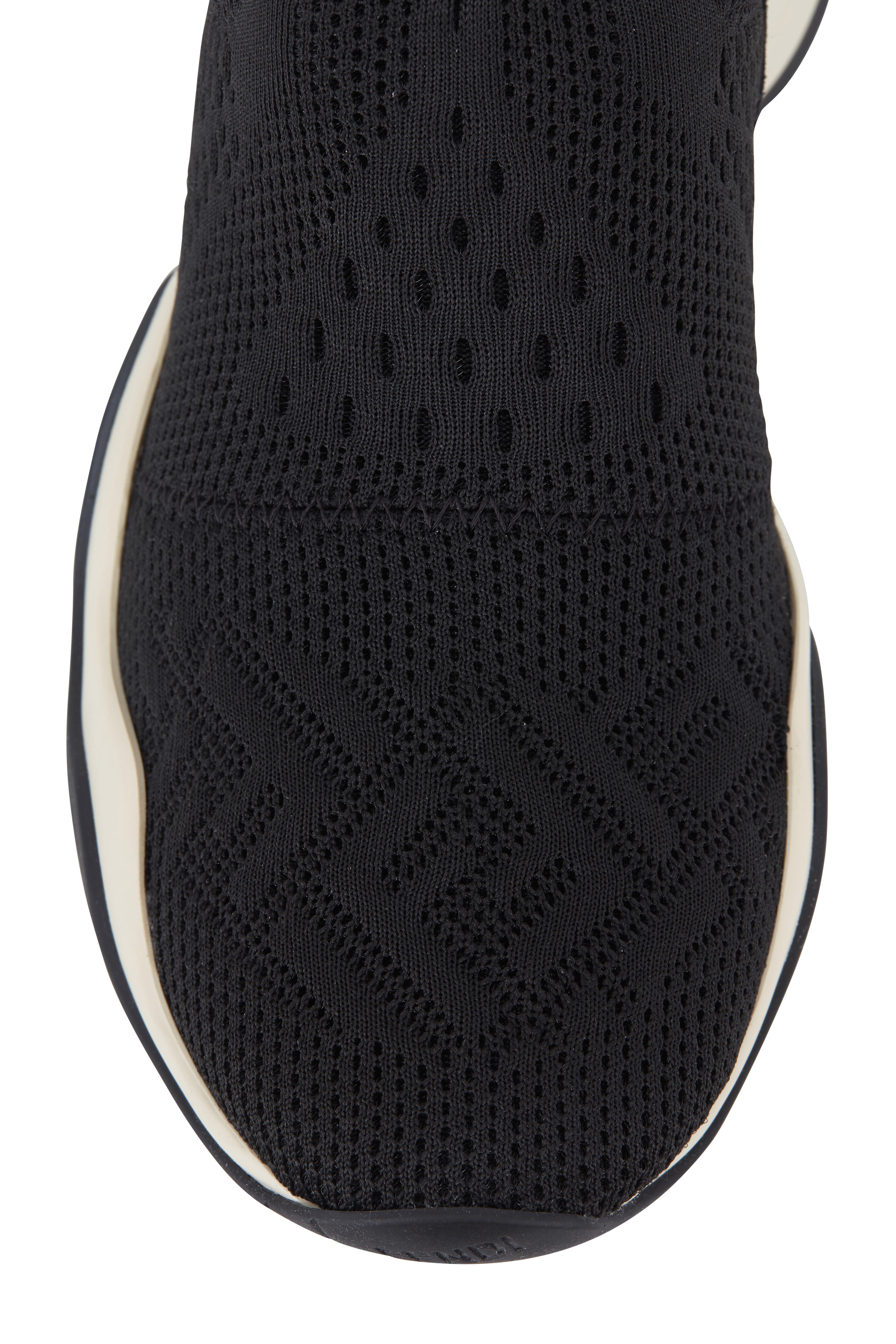 Fendi - Black High-Tech Logo Jacquard Sneakers | Mitchell Stores
