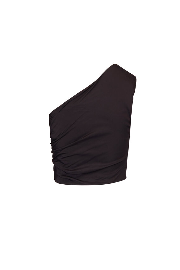 Vix Paula Hermanny Zoe Black One Shoulder Top - view 2